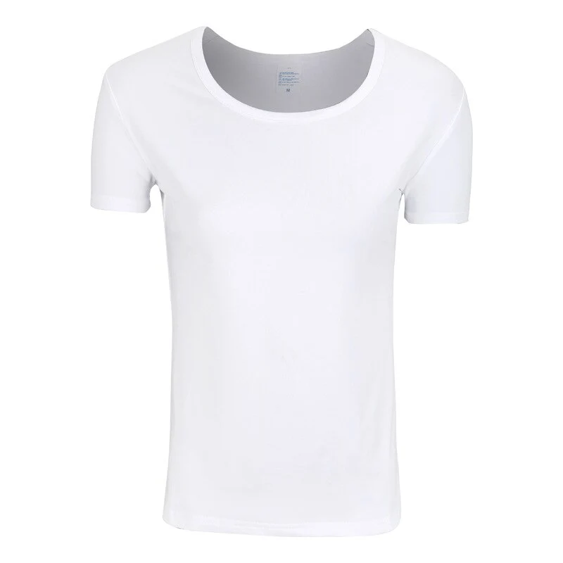 Weißes T-Shirt mit Vintage-Rundhalsausschnitt