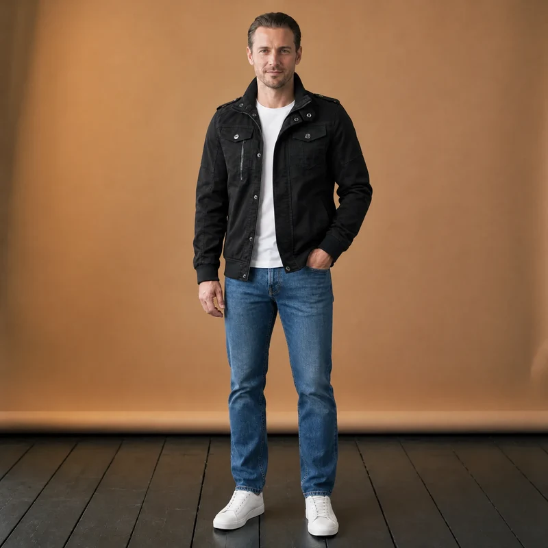 Vintage Herren Militärjacke