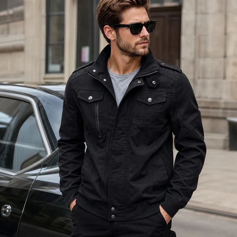 Vintage Herren Militärjacke
