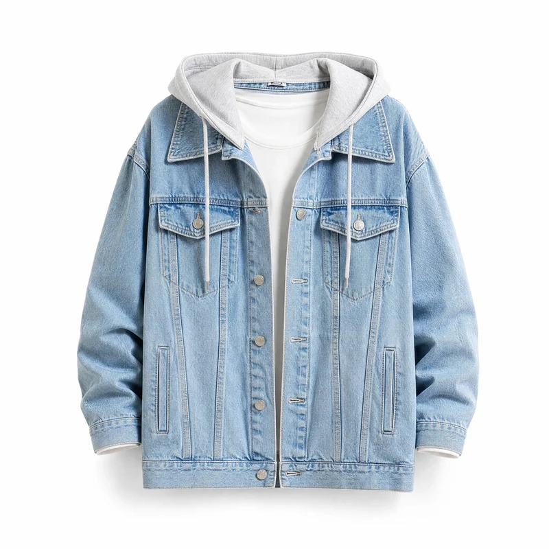 Vintage-Jeansjacke für Herren mit weitem Bein