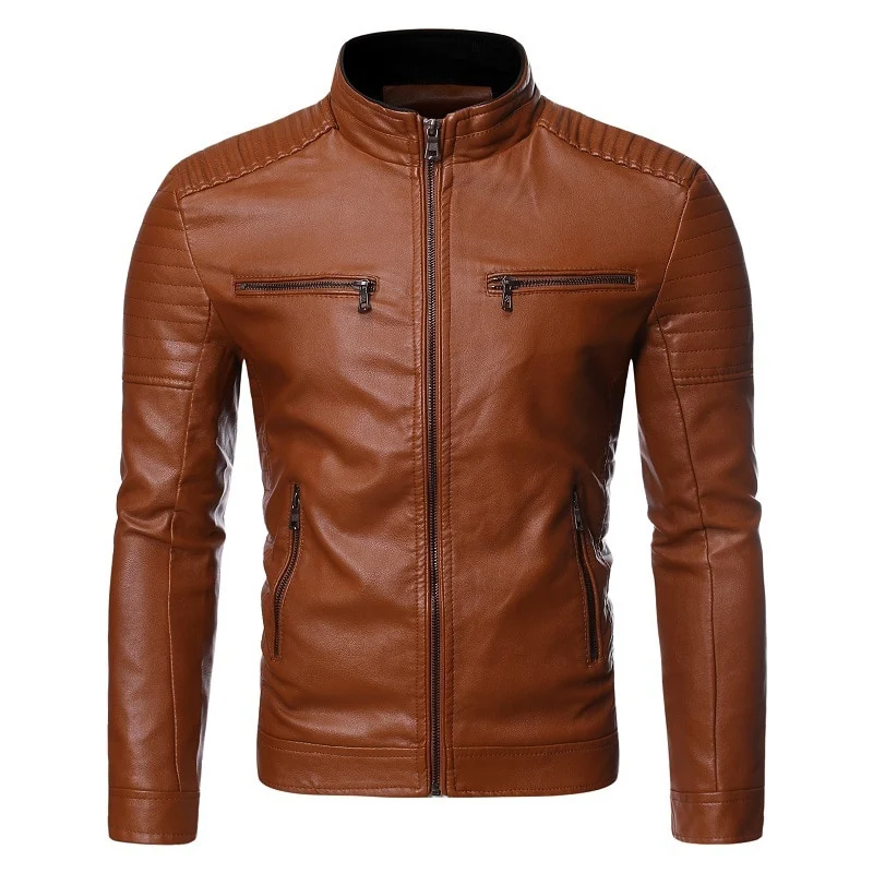 Vintage Herren schwarze Lederjacke