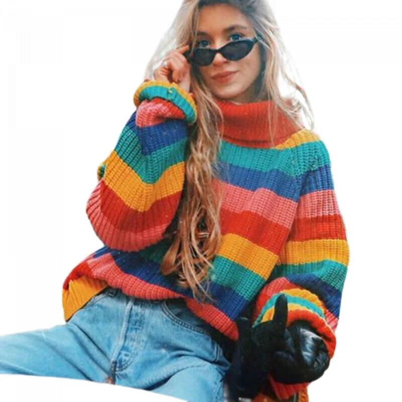 Vintage Mehrfarbiger Pullover