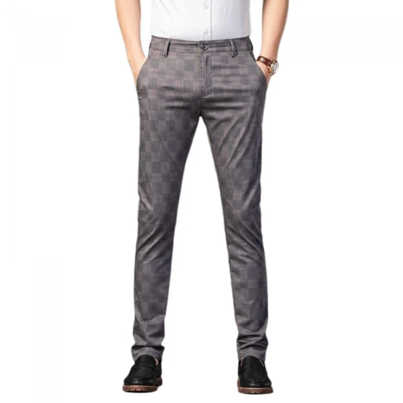 Herrenhose mit Vintage-Karomuster