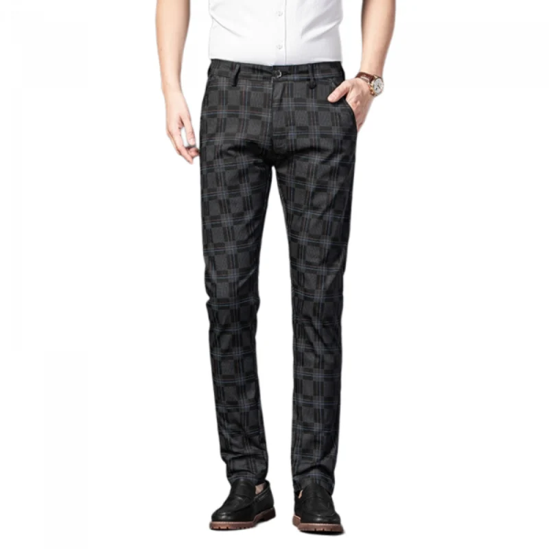 Herrenhose mit Vintage-Karomuster