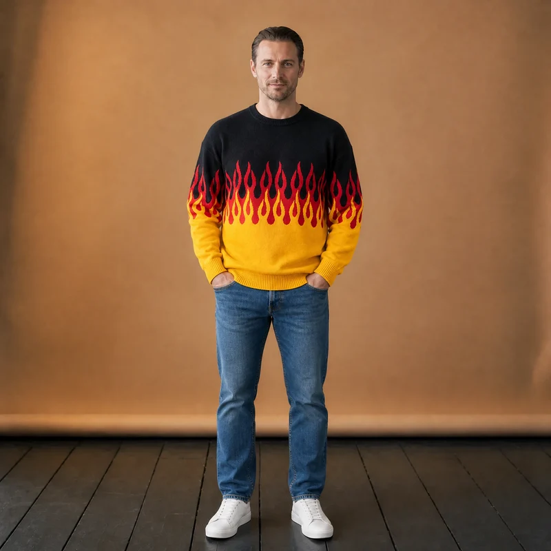 Vintage Bunter Pullover