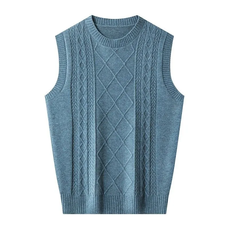 Vintage Herren ärmelloser Strickpullover