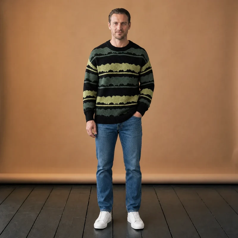 Pullover mit Vintage-Muster