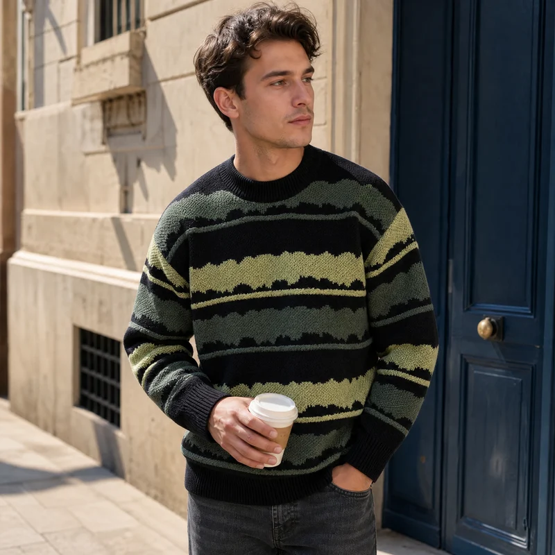 Pullover mit Vintage-Muster