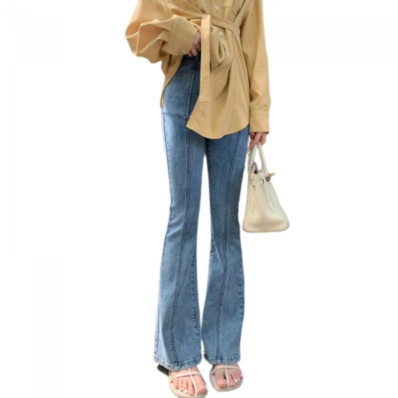 Gestreifte Vintage-Jeans für Damen