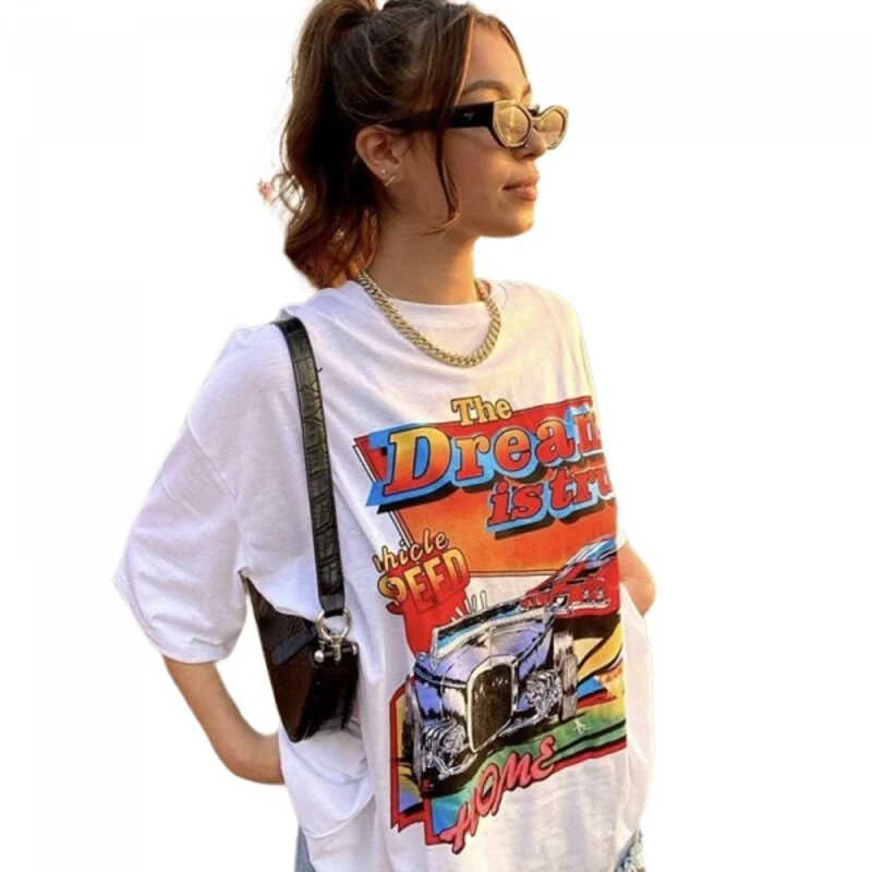Loses Vintage-T-Shirt für Damen