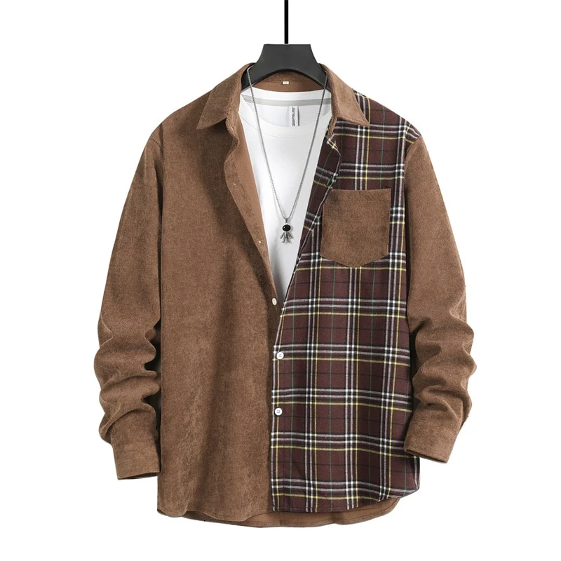 Braun gemusterte Vintage-Jacke