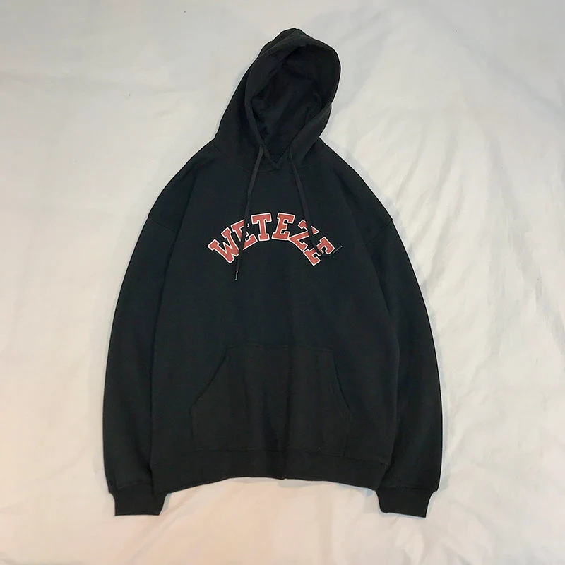 Vintage Kapuzenpullover Schwarz