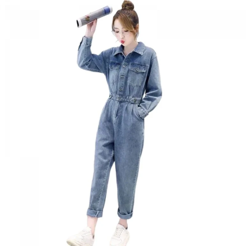 Damen Vintage Jeans Overall