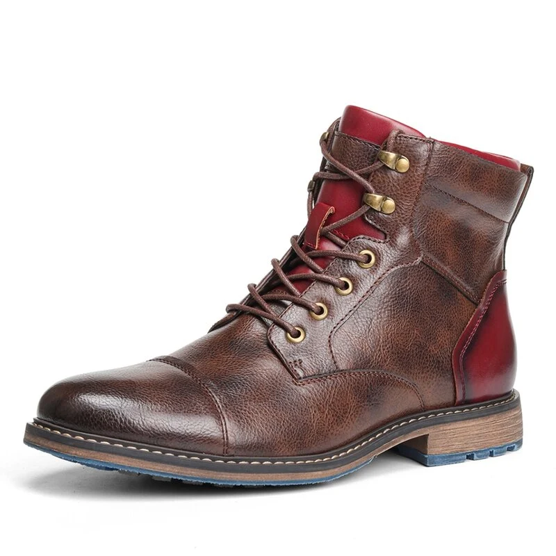 Vintage Leder Sommer Motorradschuhe