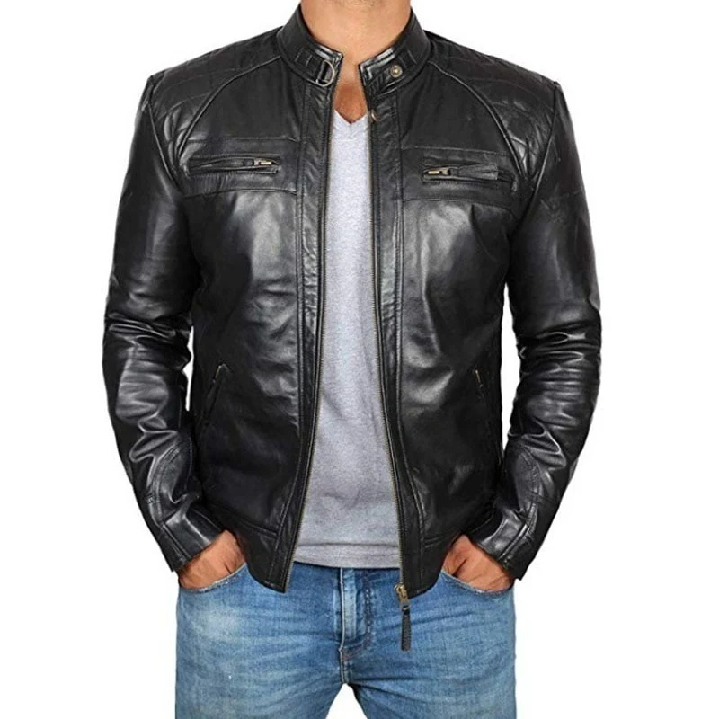 Vintage braune Lederjacke