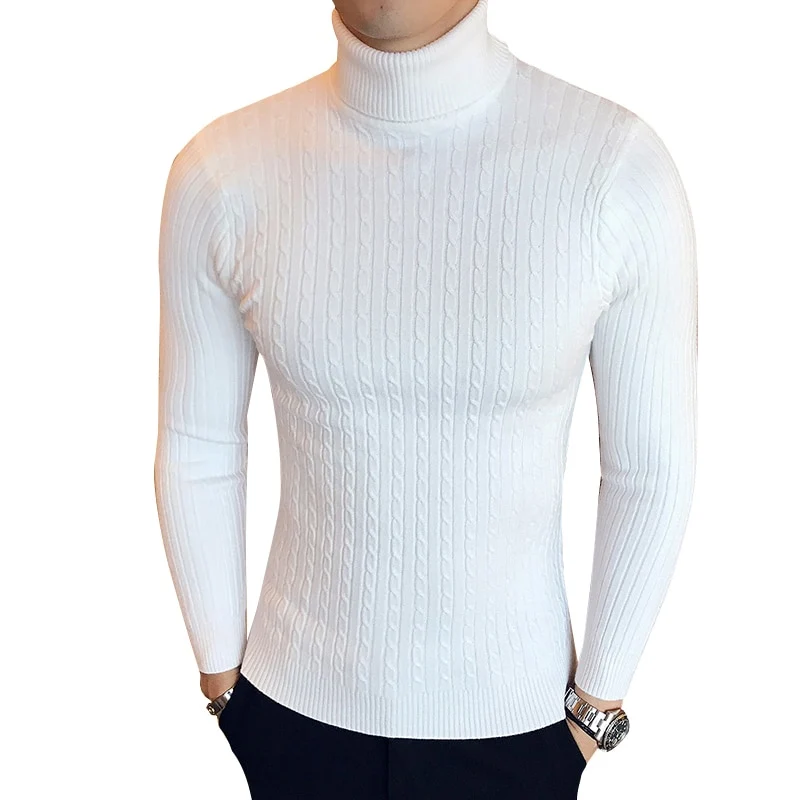 Weißer Vintage-Baumwollpullover für Herren