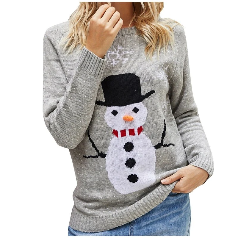 Vintage Schneefrau Pullover