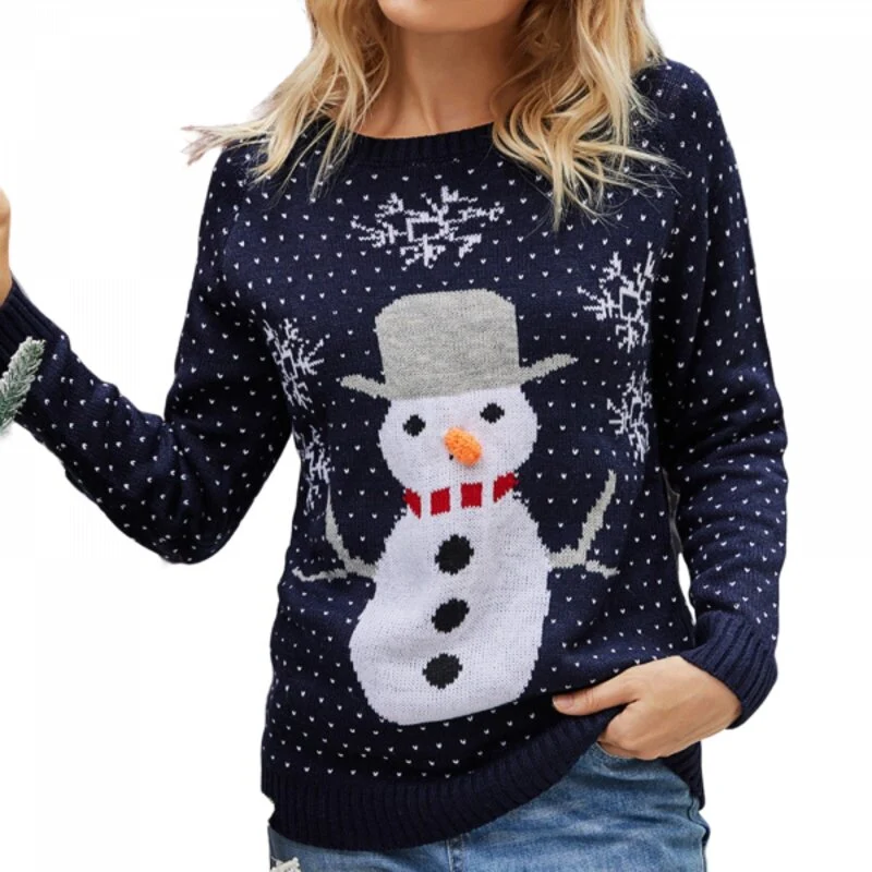Vintage Schneefrau Pullover
