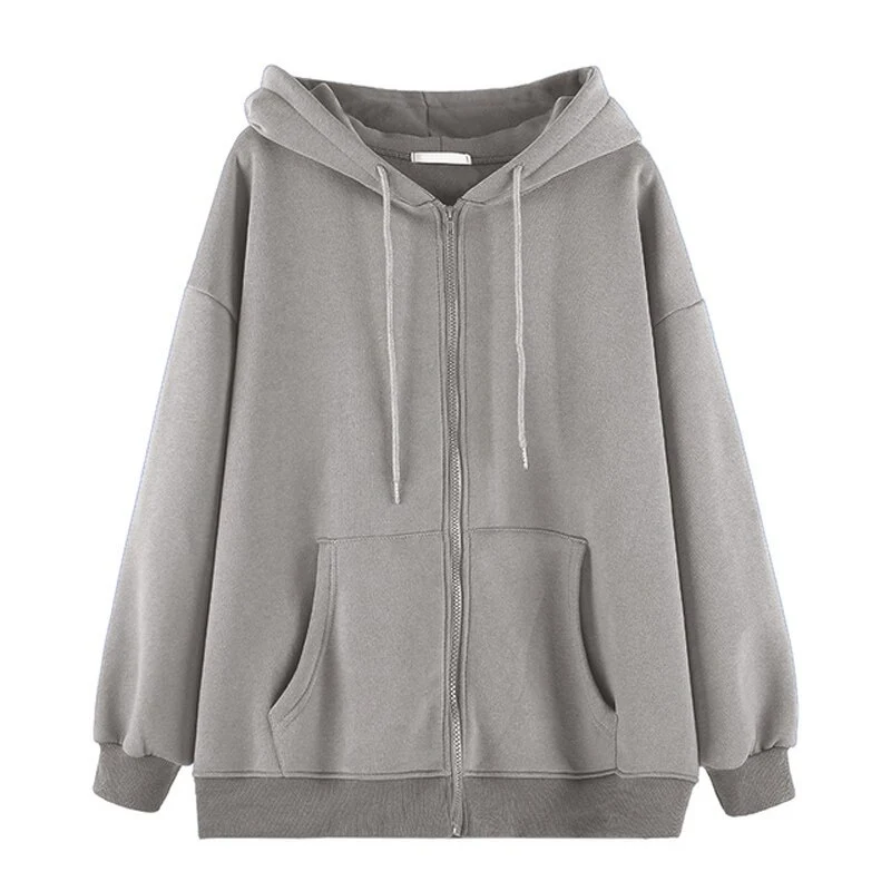Vintage-Kapuzenpullover mit Reißverschluss für Damen