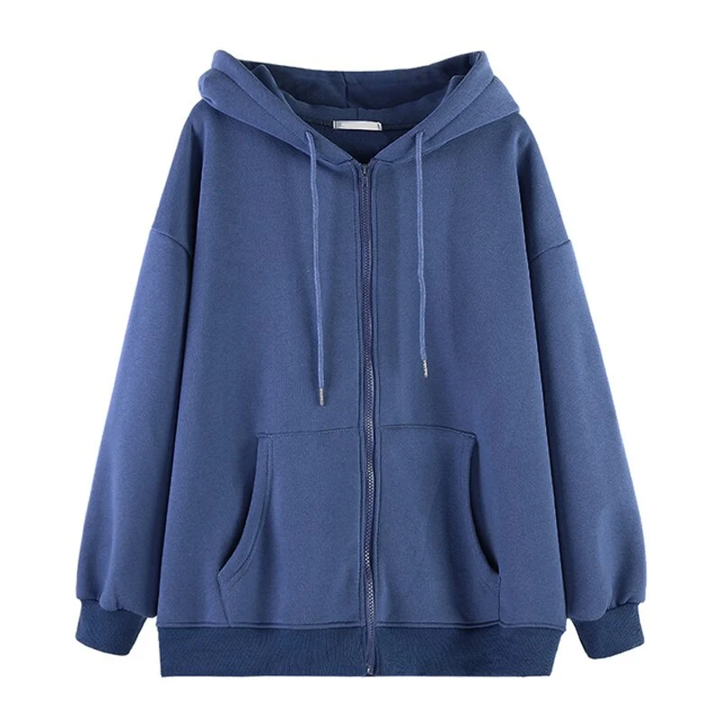 Vintage-Kapuzenpullover mit Reißverschluss für Damen