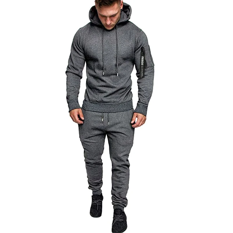Vintage graues Herren-Jogging-Sweatshirt