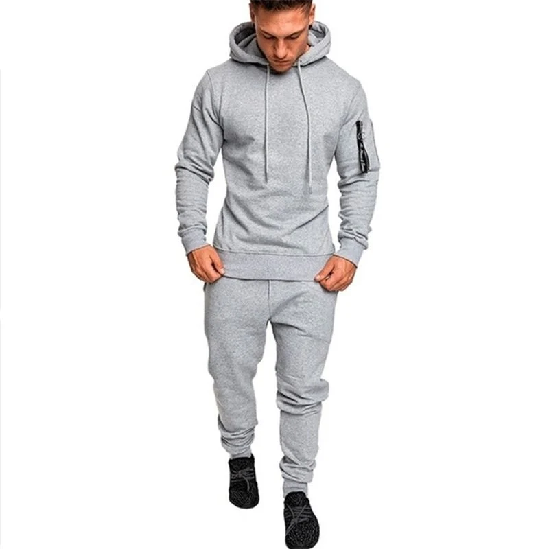 Vintage graues Herren-Jogging-Sweatshirt
