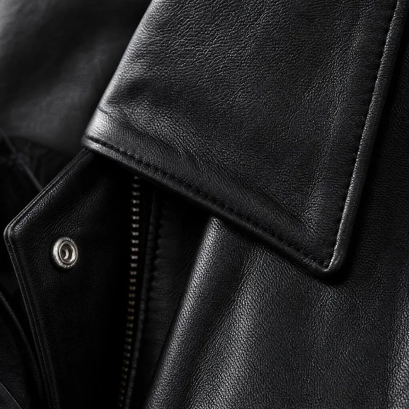 Vintage übergroße Lederjacke