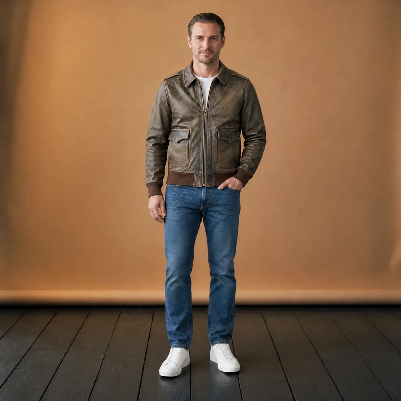 Vintage Chevignon Lederjacke