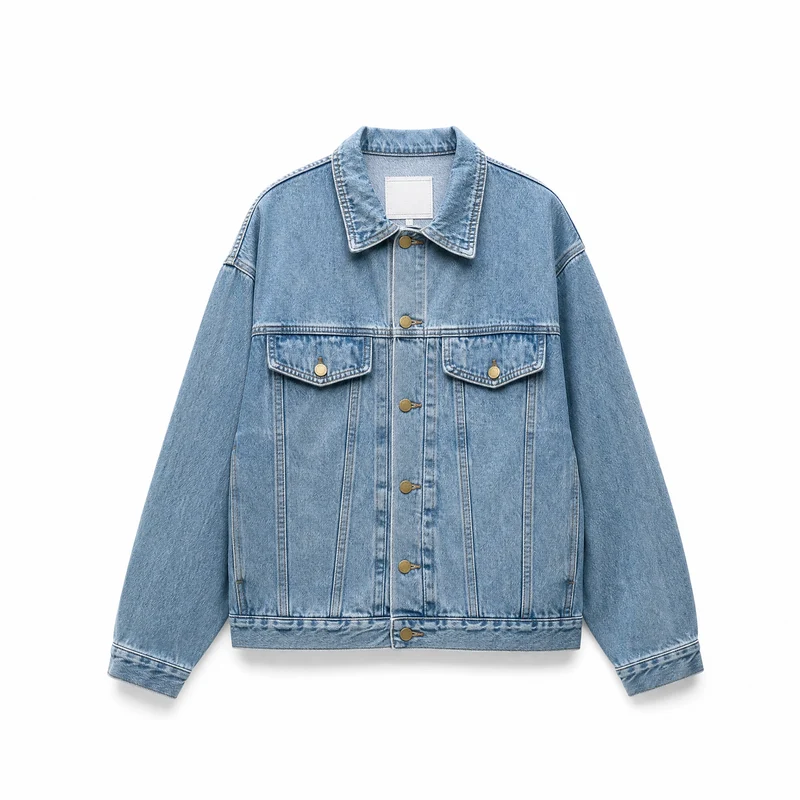 Übergroße Vintage-Jeansjacke