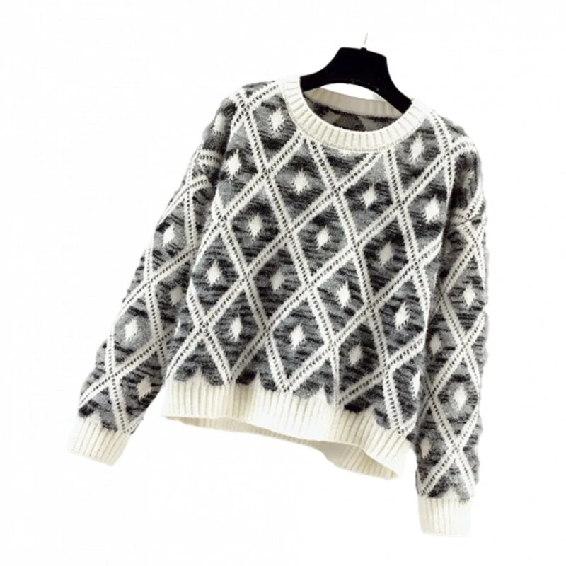 Vintage Schneefrau Pullover