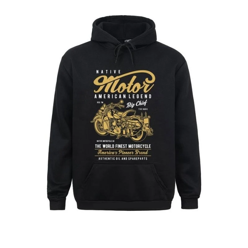 Motorrad-Vintage-Hoodie für Herren
