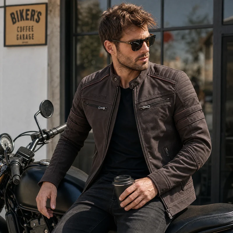 Vintage Textil-Motorradjacke