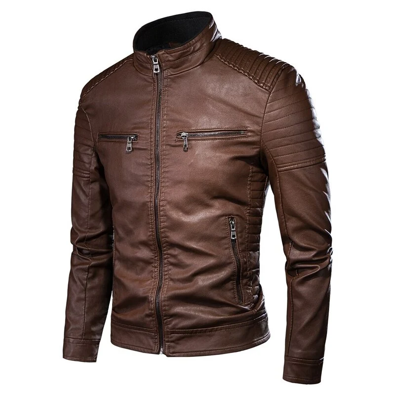 Vintage Motorrad-Lederjacke