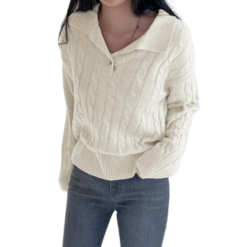 Vintage-Hemdpullover für Damen