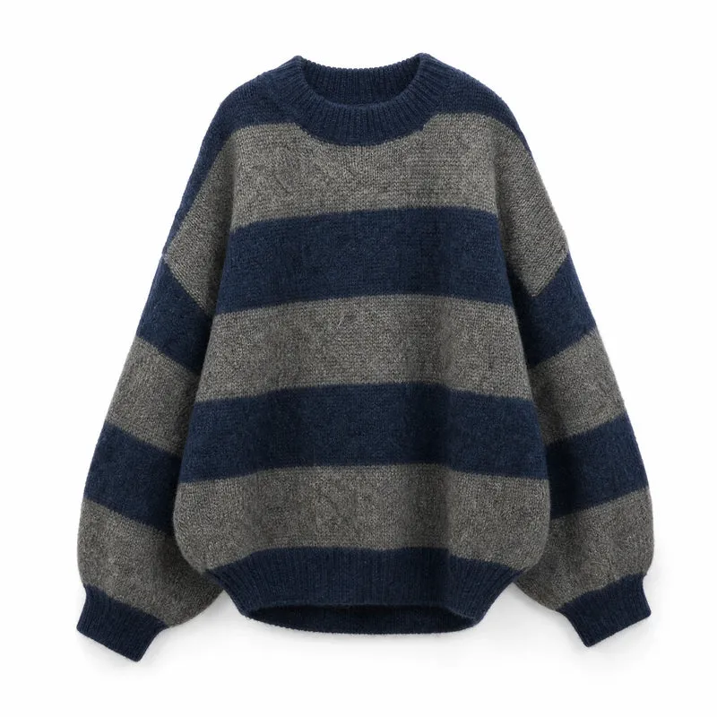 Großer Vintage Damen Wollpullover