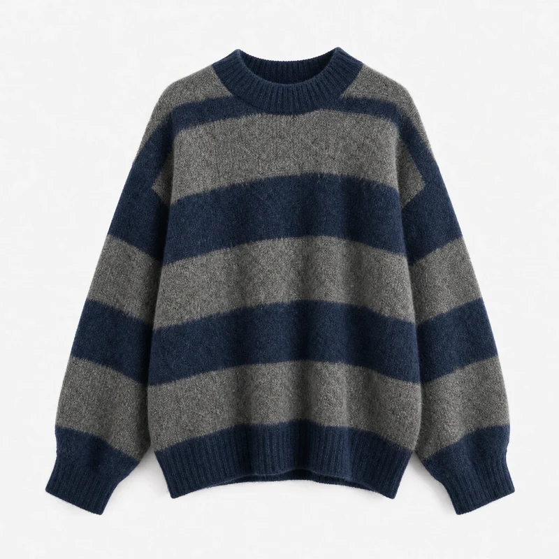 Großer Vintage Damen Wollpullover