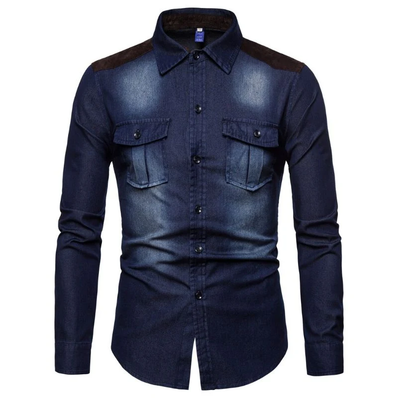 Vintage Herren Jeanshemd