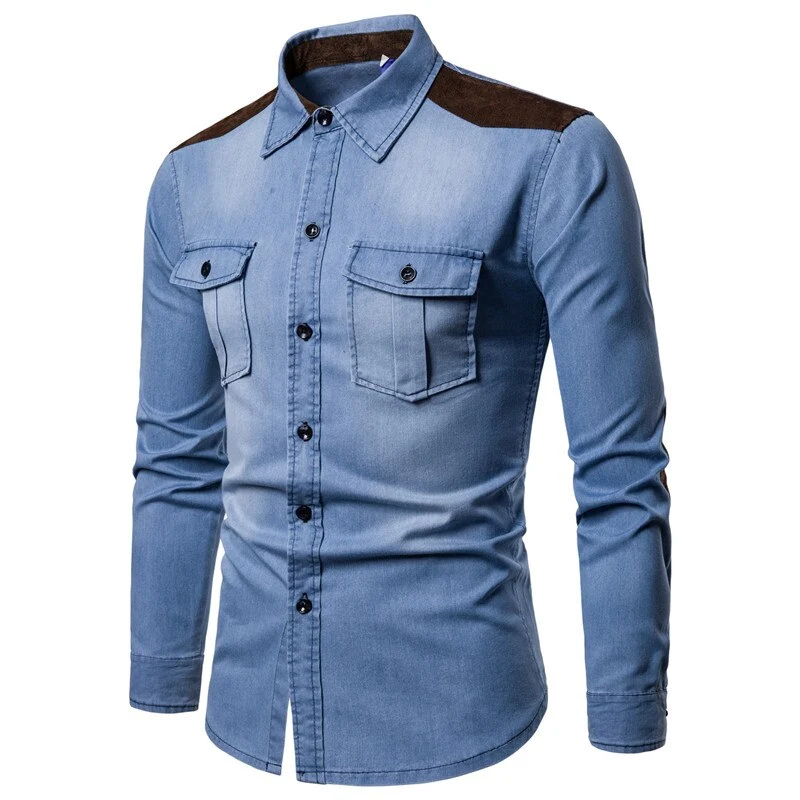 Vintage Herren Jeanshemd