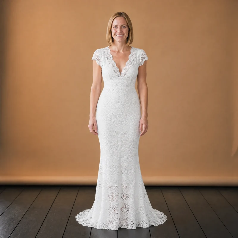 Vintage Gehäkeltes Hochzeitskleid