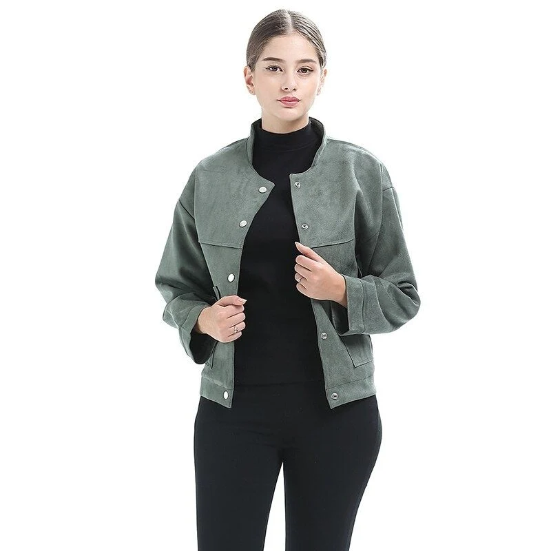 Vintage-Wildlederjacke für Damen