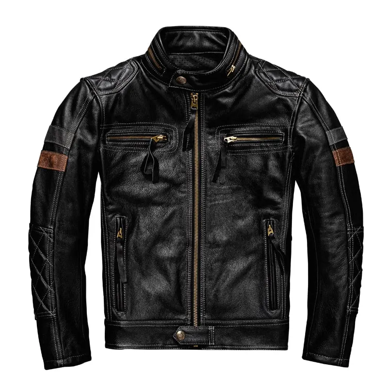 Vintage Motorrad-Lederjacke