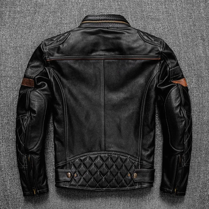 Vintage Motorrad-Lederjacke