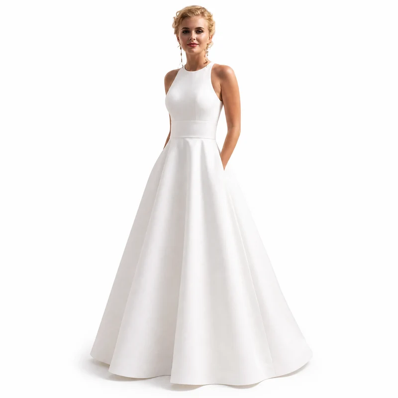 Vintage 1950 Mittellanges Hochzeitskleid