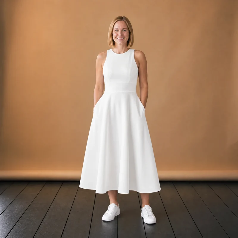 Vintage 1950 Mittellanges Hochzeitskleid