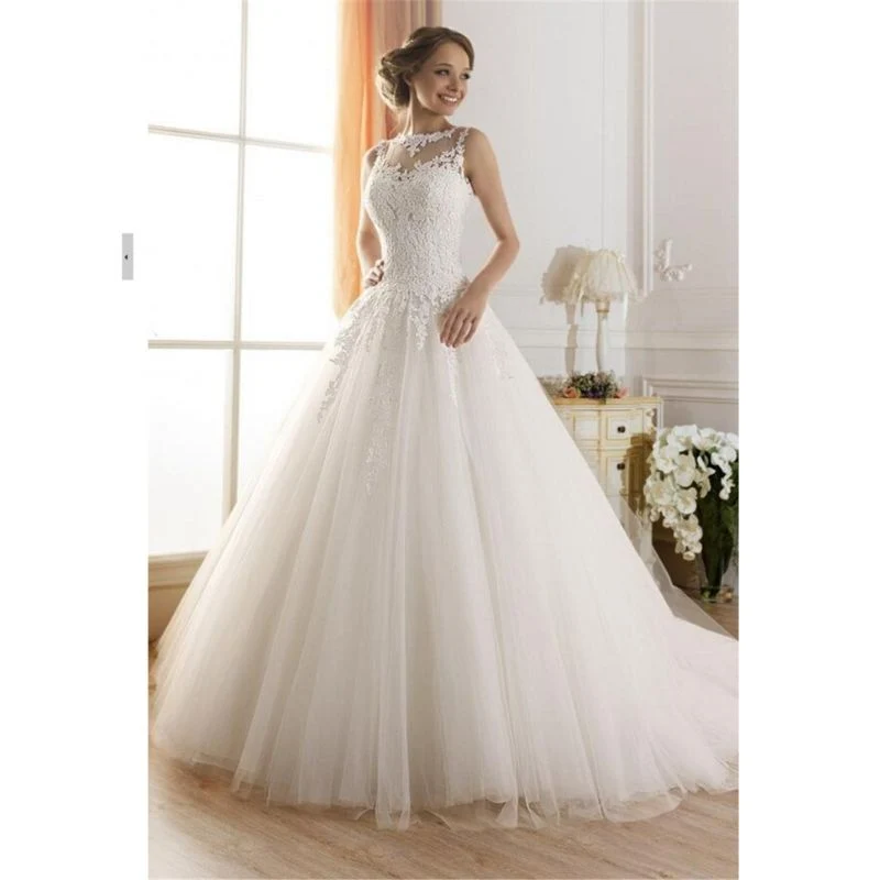 2017 Vintage Herbst-Winter-Hochzeitskleid