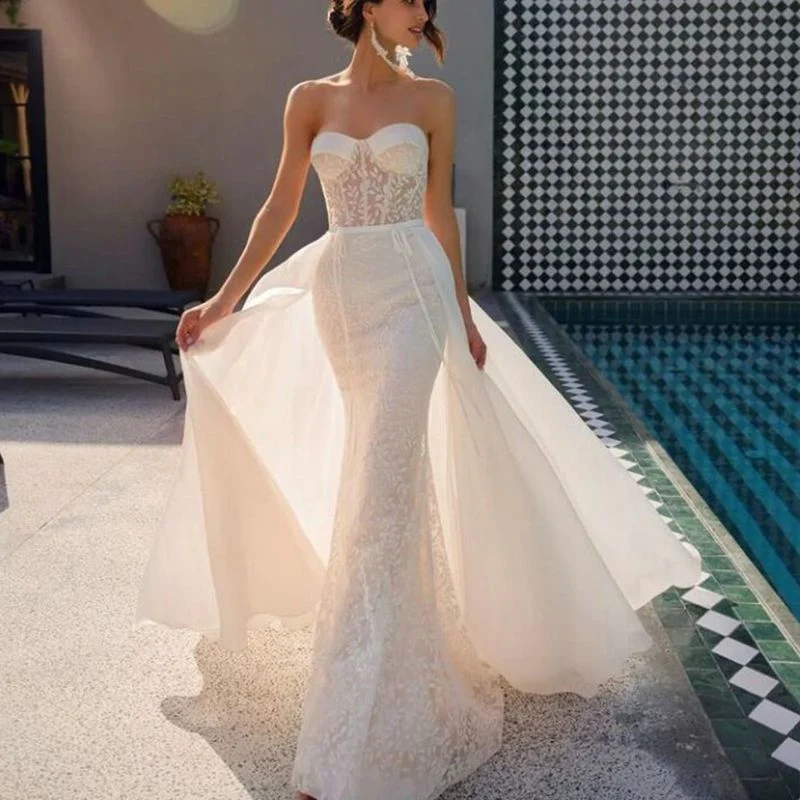 Vintage Meerjungfrau Brautkleid Aquitaine
