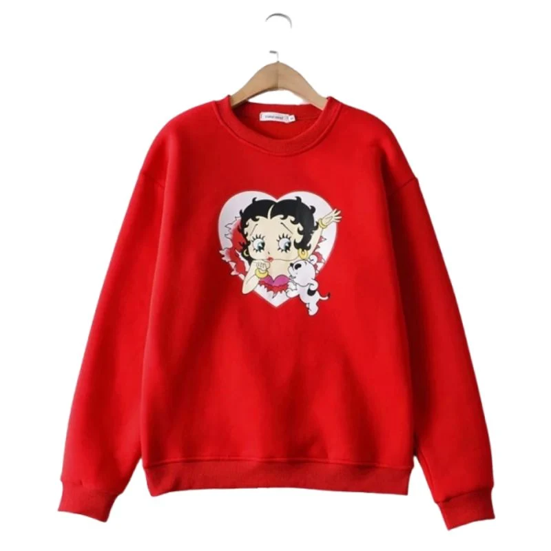 Anime Vintage Retro Damen Langes Sweatshirt