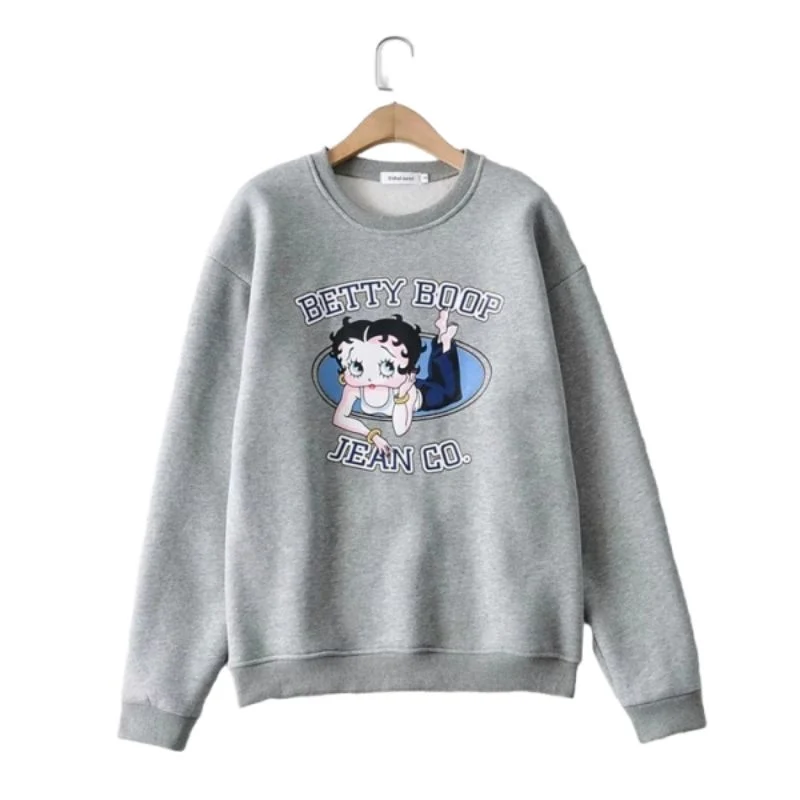 Anime Vintage Retro Damen Langes Sweatshirt