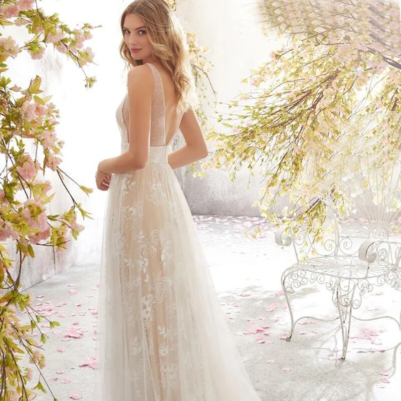 Romantisches Vintage-Hochzeitskleid