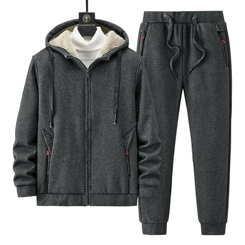 Herren-Sweatshirt mit Vintage-Streifen und Reißverschluss